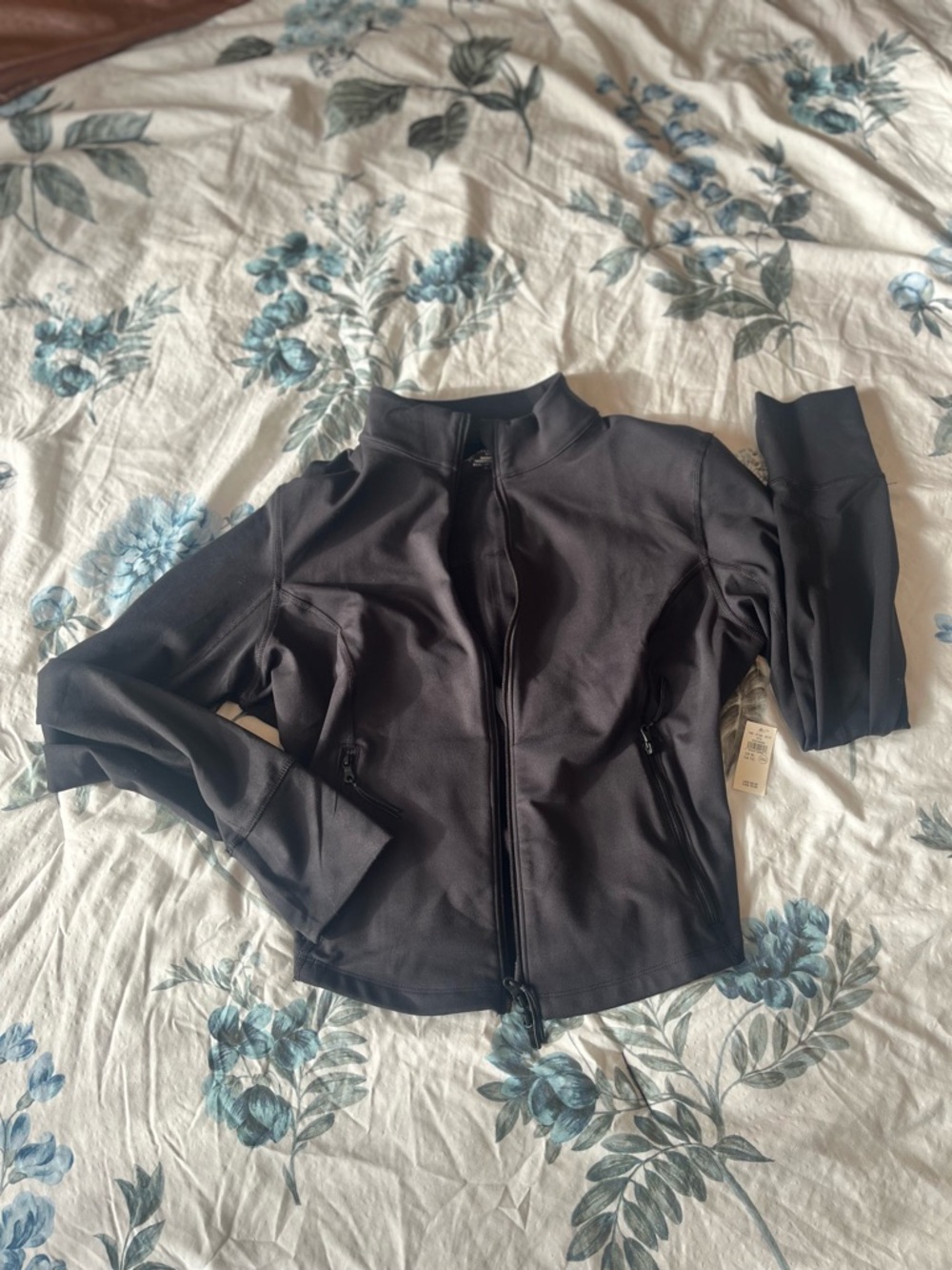 aerie Black Zip-Up Jacket